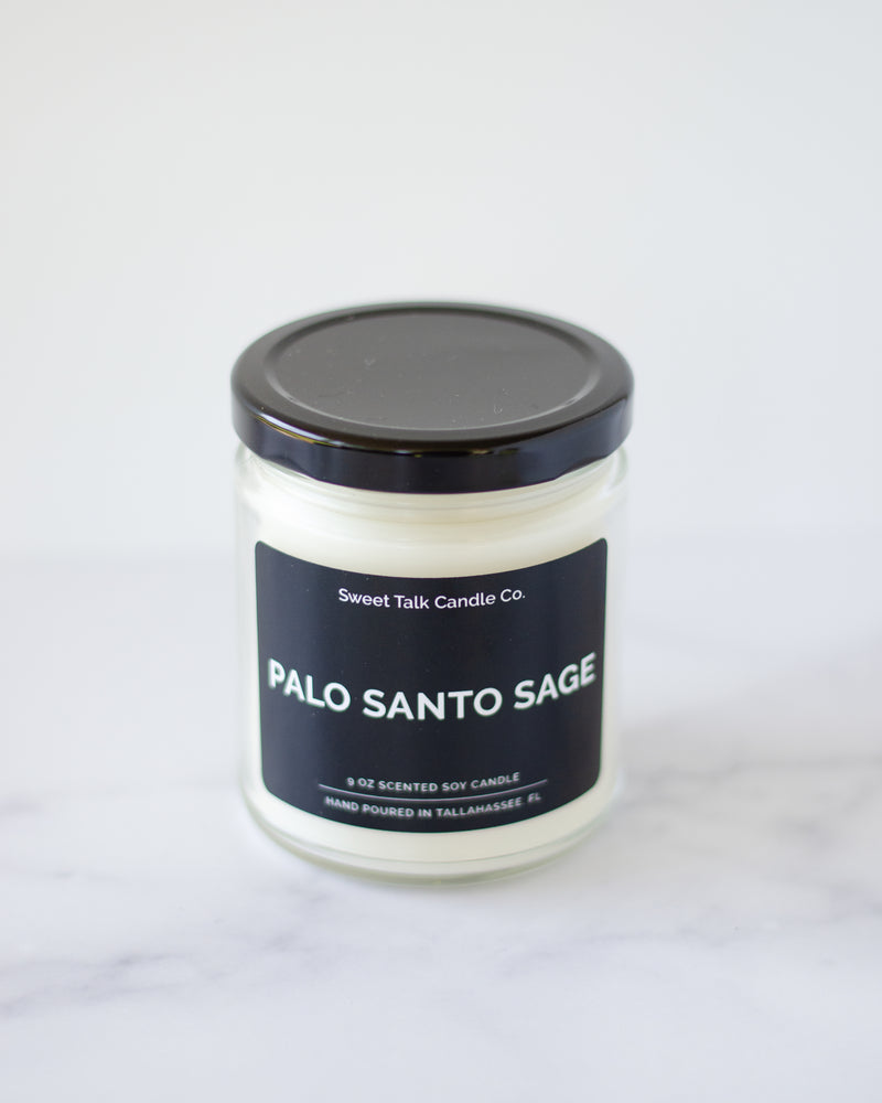 Palo Santo + Sage Coconut Soy Massage Candle