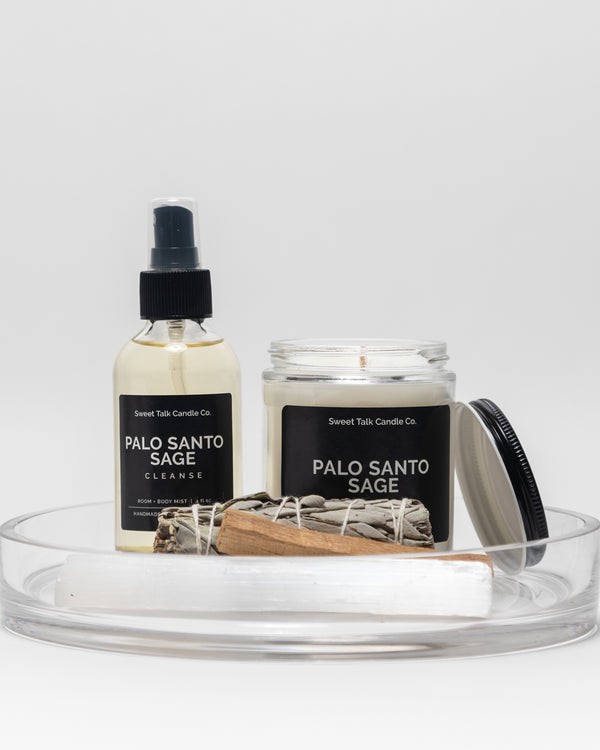 Palo Santo + Sage Coconut Soy Massage Candle